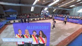 Pétanque Championnat d’Europe 2018 femmes 1èr demi finale Italie Allemagne